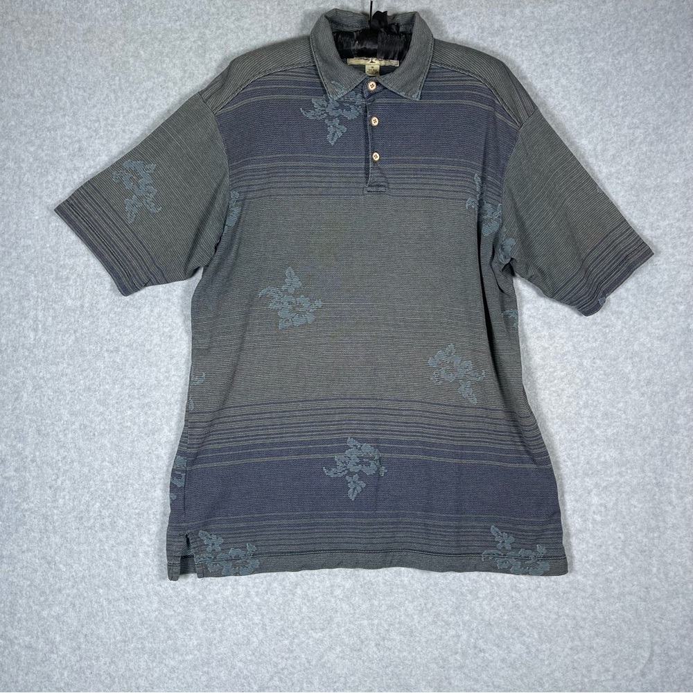 Tommy Bahama Silk Paradise Tropical Polo Short Sleeve Mens Size Medium